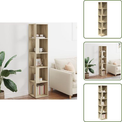 The Living Store Armadio Angolare Rovere Sonoma 33x33x164,5 cm in Truciolato - Armadio in truciolato