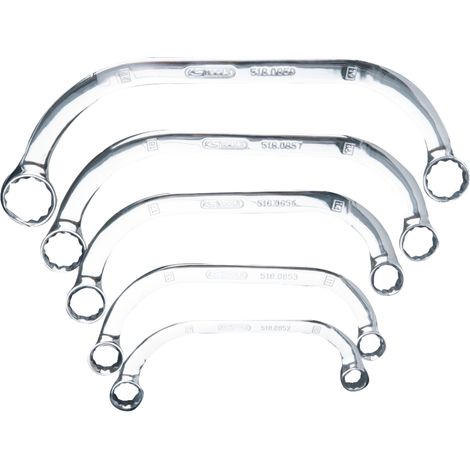 KS Tools - Jeu de 5 clés polygonales demi-lune - 518.0850