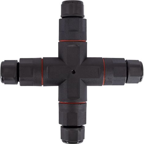 Connettore per Cavi Tenuta Stagna 3 Contatti Tipo X con Connettore Rapido 0.5mm²-2.5mm² IP68  Nero