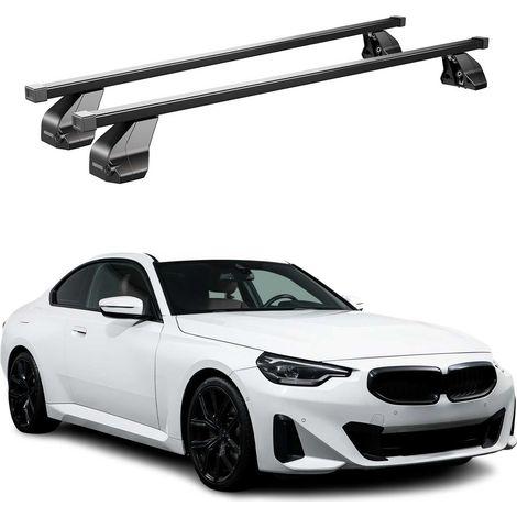OMAC Dachträger Querträger Stahl für BMW 1er F40 2019-2024 – Abschließbar – City-Crash-getestet – DIN 75302:2019 – ISO/PAS 11154:2006 – Max. 75 kg Schwarz (1/5)