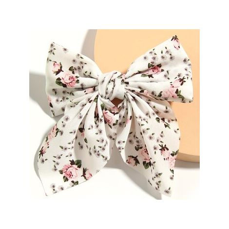 Pinza para el cabello con diseño floral, colores surtidos - A
