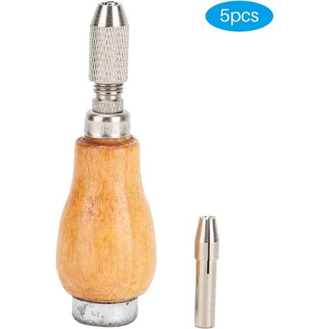 5 pièces Poignée en Bois pour Lime à Main avec Embouts Remplaçables pour Réparation de Bijoux (1/5)