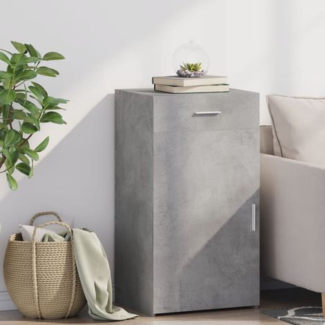 vidaXL Credenza Grigio Cemento 50x42,5x93 cm in Legno Multistrato