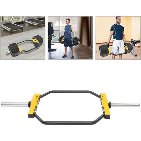 Hexagon Dumbbell Bar, Hex Bar en acier, charge jusqu'à 150 kg, barre d'haltères hexagonale, pour salle de sport, maison (1/5)