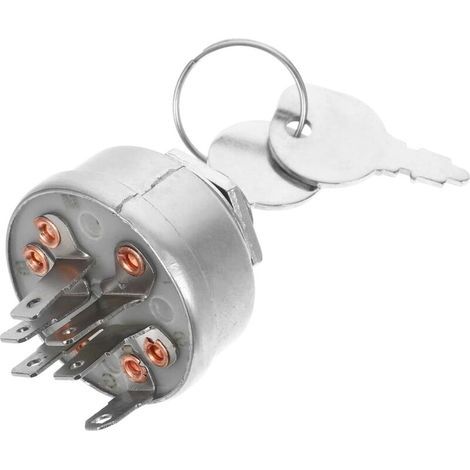 Interrupteur de Démarrage pour Tondeuse à Gazon Clé, Remplacement Facile pour Tracteur, Adapté à Usage Jardinier Professionnel (1/5)