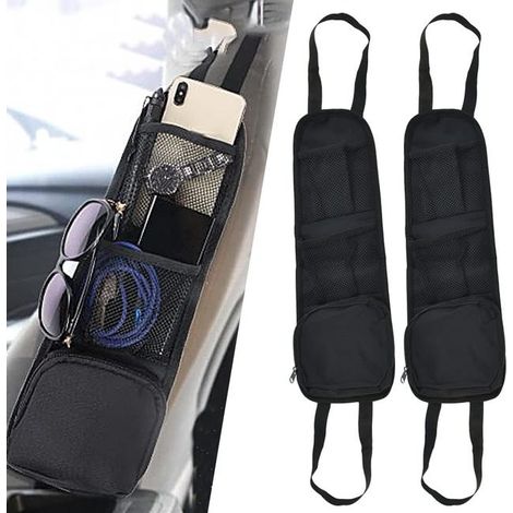Set aus 2 Auto-Aufbewahrungsnetzen aus Oxford-Gewebe mit einer Netztasche für Autositze (1/5)