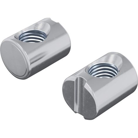 Tuercas de barril 2 pcs Plateado M6 x 13 mm Metal vidaXL