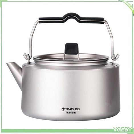 Fafeicy Théière TOMSHOO Bouilloire à thé en titane 600 ml/1000 ml Bouilloire à thé de camping légère sport moustiquaire 1000 ml (1/5)