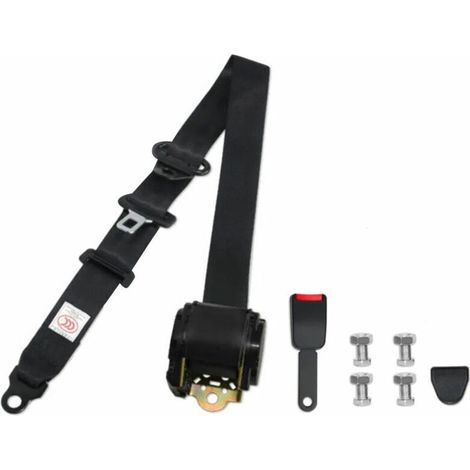Ceinture de sécurité universelle rétractable à 3 points 1 pièces pour voitures de bus, noir et 1 pièces (1/5)