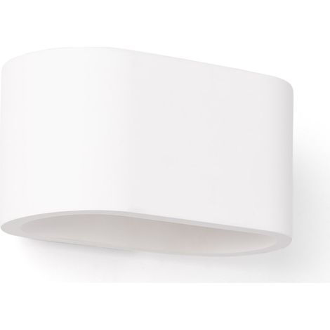 Aplique de Pared de Yeso Iluminación Doble Cara Merton Blanco