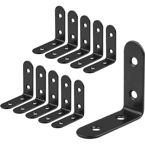Support D'Angle En Acier Inoxydable 40 X 40 Mm - Angle De Renforcement Pour Meubles - 10 Pièces (1/5)