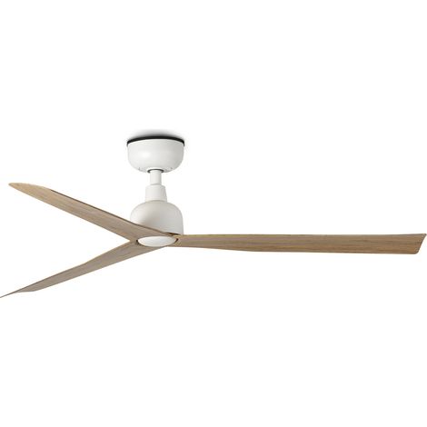 Faro Marine Ventilateur de plafond intelligent Marine 125 cm, blanc mat, pales en chêne, IP44