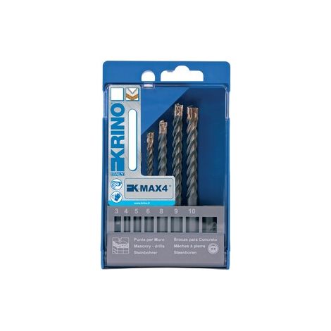 ASSORTIMENTO 6 PUNTE P/MURO 4 TAGLIENTI 4-10 MM