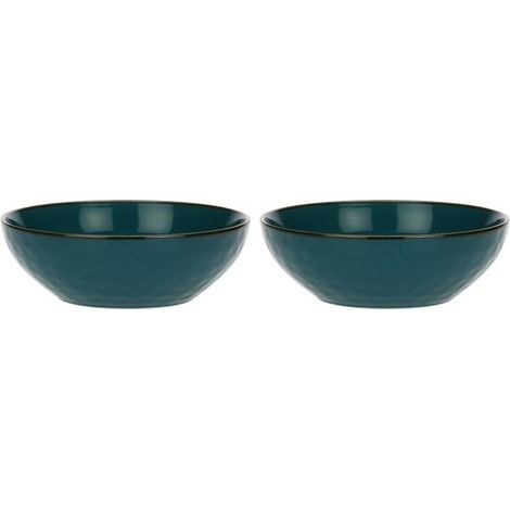 Set of 2 Concerto Ottanio Salad Bowls - Blue-Green, 26 cm