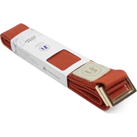 Sangles de yoga 1,8 m ou 2,5 m, sangles de yoga en coton durable pour étirement, sangle de yoga réglable pour yoga, danse, entraînement de gym (1/5)
