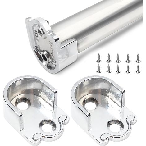 Confezione da 8 supporti per asta con flangia in lega di zinco, staffe per asta per tende, supporto per asta per tende da camerino, staffa per asta per tende per impieghi gravosi (19 mm)