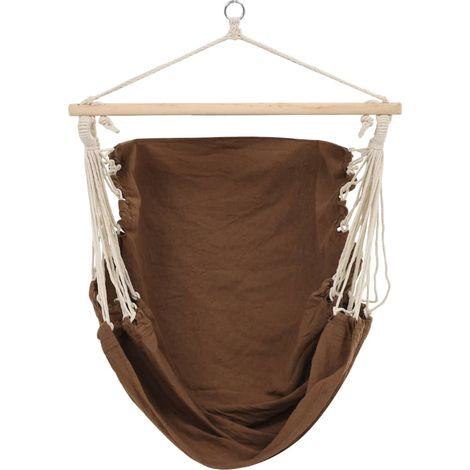 Hamac couleur marron 185 x 125 cm (1/4)