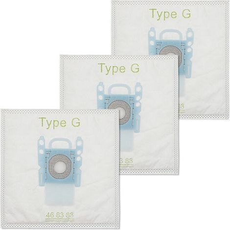 Lot de 3 Sacs à Poussière Aspirateur Sac Filtrant pour Bosch Type G/MegaFilt Super Tex BBZ41FG 468383 (1/5)
