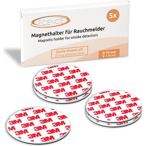 5x Magnethalterung 70mm für Rauchmelder Feuermelder Magnet-Befestigung (1/4)