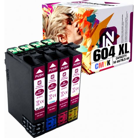 Inchiostro Inkdigo 604XL compatibile con le stampanti Epson Expression Home XP-2200 e XP-3205, certificato TÜV. (1/5)