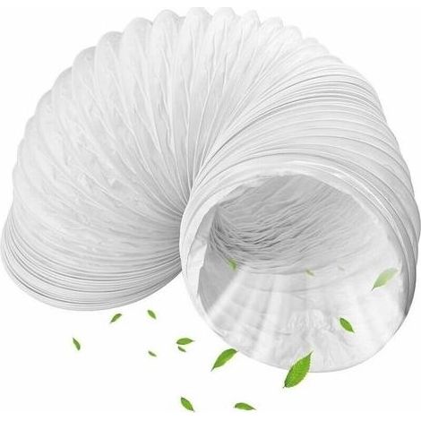 Tuyau d'évacuation d'air en PVC Flexible, Diamètre de 130 mm Longueur de 1.5 m, Tuyau Evacuation Climatiseur Mobile, Calfeutrage Fenetre Climatiseur Connecteur de Tuyau, Tuyau d'échappement (1/5)