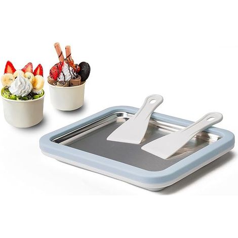 Rolled Ice Maker, Ice Roll Plate, Ice Plancha, Ice Roll Machine, Rolled Ice Tray with Spatulas, Ice (1/5)
