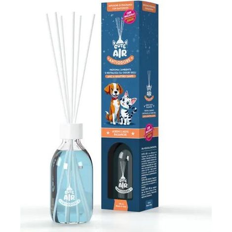 DIFFUSORE ANTIODORE ANIMALI AGRUMI E NOTE BALSAMICHE 125 ML CUTE AIR