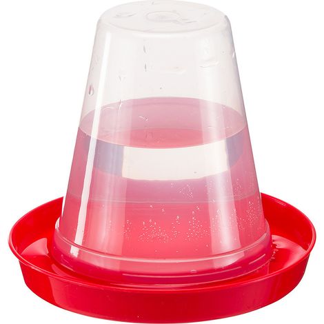 Ferplast OLBIA 1 Abbeveratoio per galline e pulcini. Variante OLBIA 1 - Misure: Ø 15 x h 13 cm - 0.5 L - Rosso