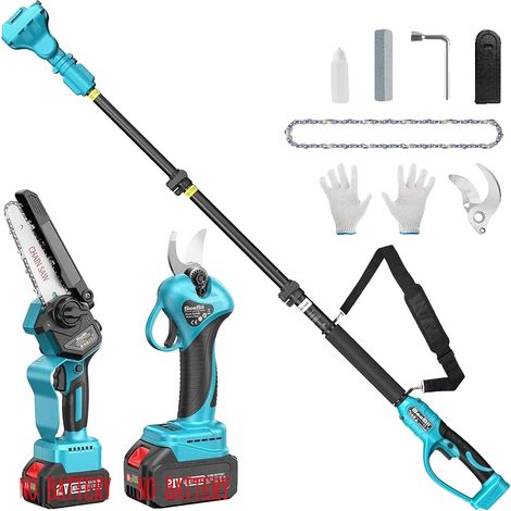Ciseaux électriques, mât télescopique, moteur sans balais, avec 0X4.0Ah (1/2)