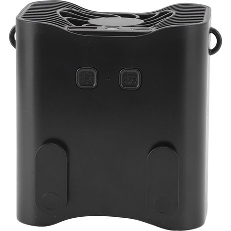 Wiederaufladbarer Gürtelventilator mit 3 einstellbaren Intensitätsstufen, LED-Licht und Notstromfunktion, ideal für Camping und Reisen. Mini-Gürtelventilator mit Clip, perfekt für Camping und Reisen. (1/5)