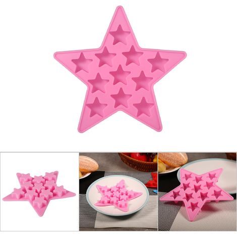 Moule à glaçons en silicone étoile pour cocktails de fête (Rose) - Outil de bar