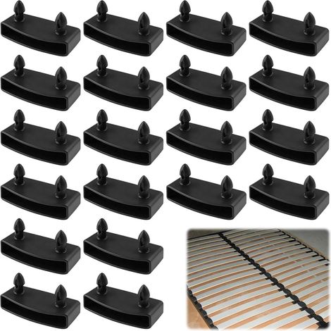 Slatted End Base, 20 pieces Slats Support for Bed Base, Supports for Slatted Base, End Caps for Sommier, Side Supports Replacement of Larga Duración (1/5)