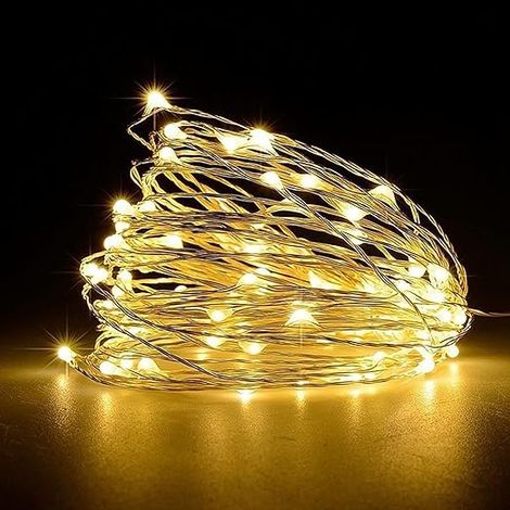 MINKUROW Luci Fatate, 10 Led A Batteria Luci A Filo Di Rame Luce Per Interni Illuminazione Esterna Camera Da Letto Decorazione Di Nozze Festa Decorazione Dell'albero Di Natale (1/5)