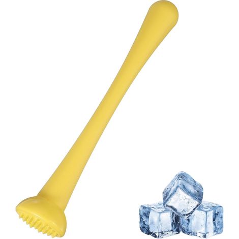 Cocktailstampfer, 20 cm PP-Getränkestampfer, Barzubehör, Eisbrecher für Cocktails und Fruchtgetränke für Partys zu Hause, Gelb (schmales Modell) (1/5)