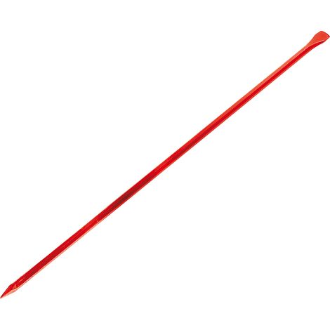 BARRE À MINE – Longueur 1,75 m – Acier carbone C55 haute résistance – Pointe diamant pour meilleure pénétration – Outil de levier pour déplacer de lourdes charges