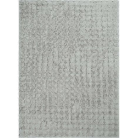 Tapis gris ultra doux antidérapant lavable machine - 80 x 150 cm (1/5)
