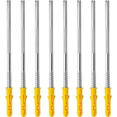 Pair Supports invisibles muraux, lot de 10 pièces Stabilité forte, montage facile, pour étagères verticales