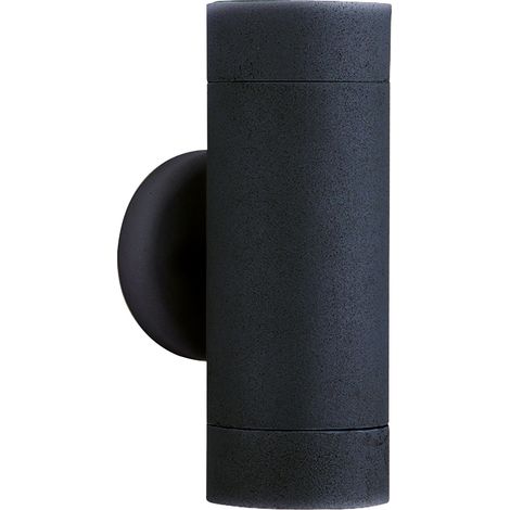 Applique Moderna Metro Alluminio Nero Vetro 2 Luci Gu10 (1/5)