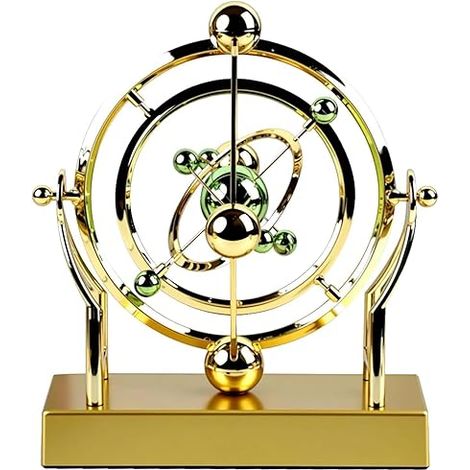 Pendule de mouvement perpétuel d'orbite céleste, Mouvement perpétuel d'art cinétique, berceau de mouvement perpétuel de décoration de bureau, jouet cool d'enseignant (1/5)