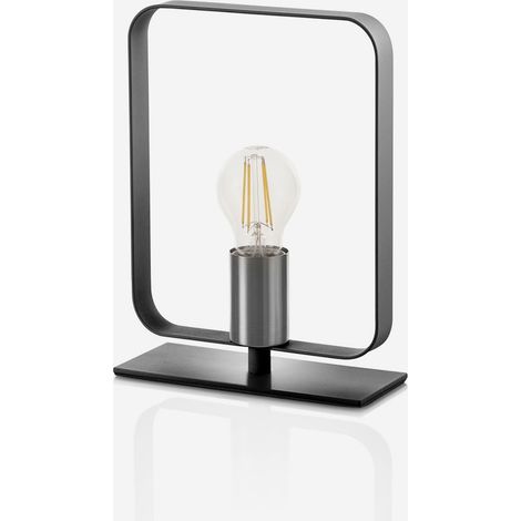 Moderne Tischlampe aus Metall mit minimalistischem Helm-Design - Schwarz