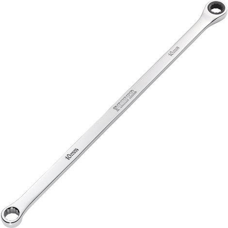 Draper Hi-Torq® 10mm Extra-Long Double Ring Ratchet Spanner – Chrome Finish, Model 27766 (1/2)