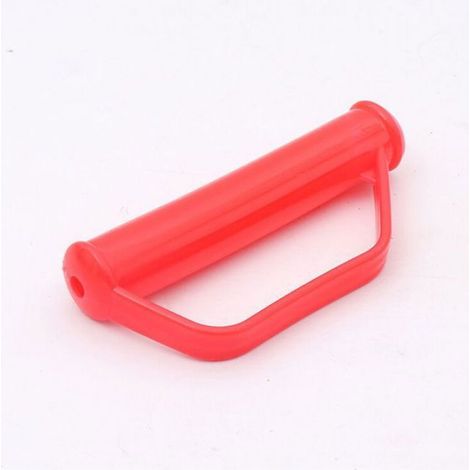 Lot 2 poignées sécurité diable 25 mm anti-chocs - Rechange empilable - Rouge (1/4)