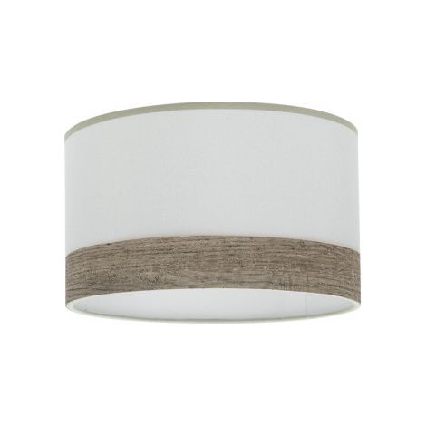 Cloe piantana paralume e27 bianco/legno/grigio 40dx40dx20h