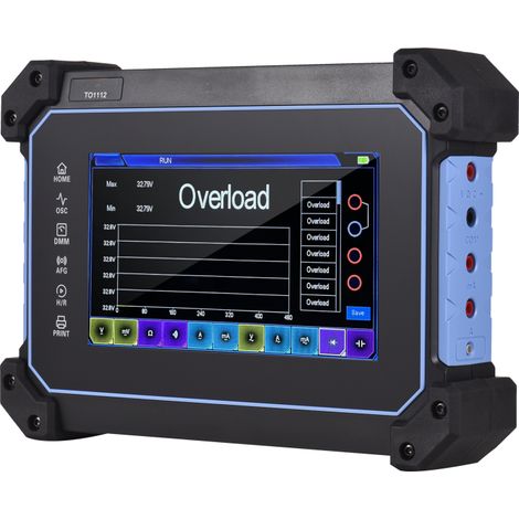 Beyamis Multimètre oscilloscope portable rechargeable - 2 voies 110 MHz avec écran LCD 7 pouces et sacoche (1/5)