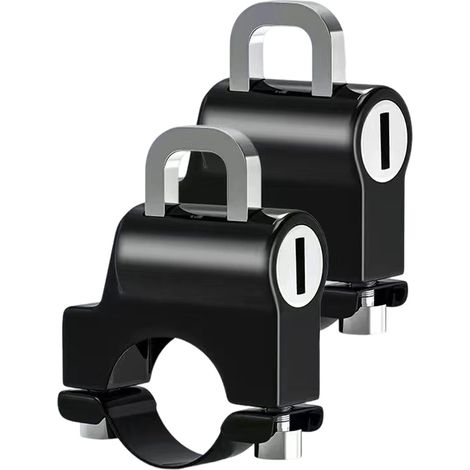 Antivol Casque Moto - Cadenas Aluminium 20-28 mm - Pour Guidon Moto Scooter Vélo Électrique - 2 Pièces (1/5)