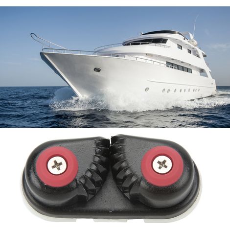 Clamp de câble noir en alliage d'aluminium pour bateau, fixation rapide et sécurité optimale pour voile. (1/5)