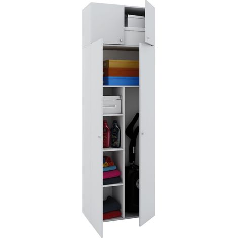 Armadio di pulizia dell'armadio della scopa di legno Vandol 70x218x40 - VCM