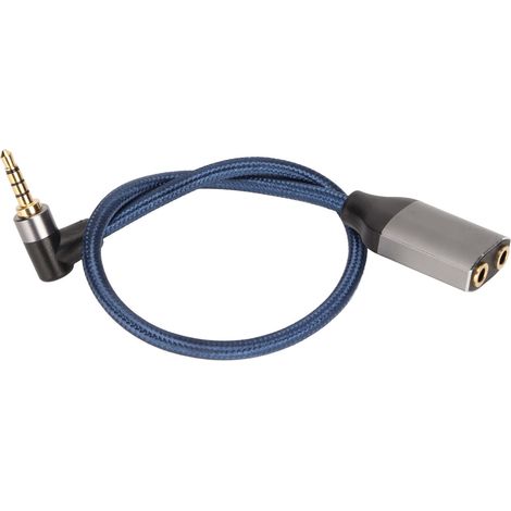Câble séparateur micro-casque 90° 1 mâle vers 2 femelles 3,5 mm rallonge audio pour PC portable (1/5)