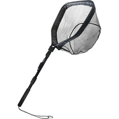 Épuisette flottante pliable, facile à attraper et à relâcher, avec perche télescopique, filet de pêche recouvert de caoutchouc (100 cm). (1/5)