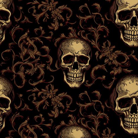 Tissu d'extérieur décoratif Oxford - Motif crâne I DX4244 (1/5)